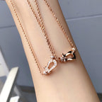 Dream FORCE 10 PINK GOLD DIAMOND NECKLACE