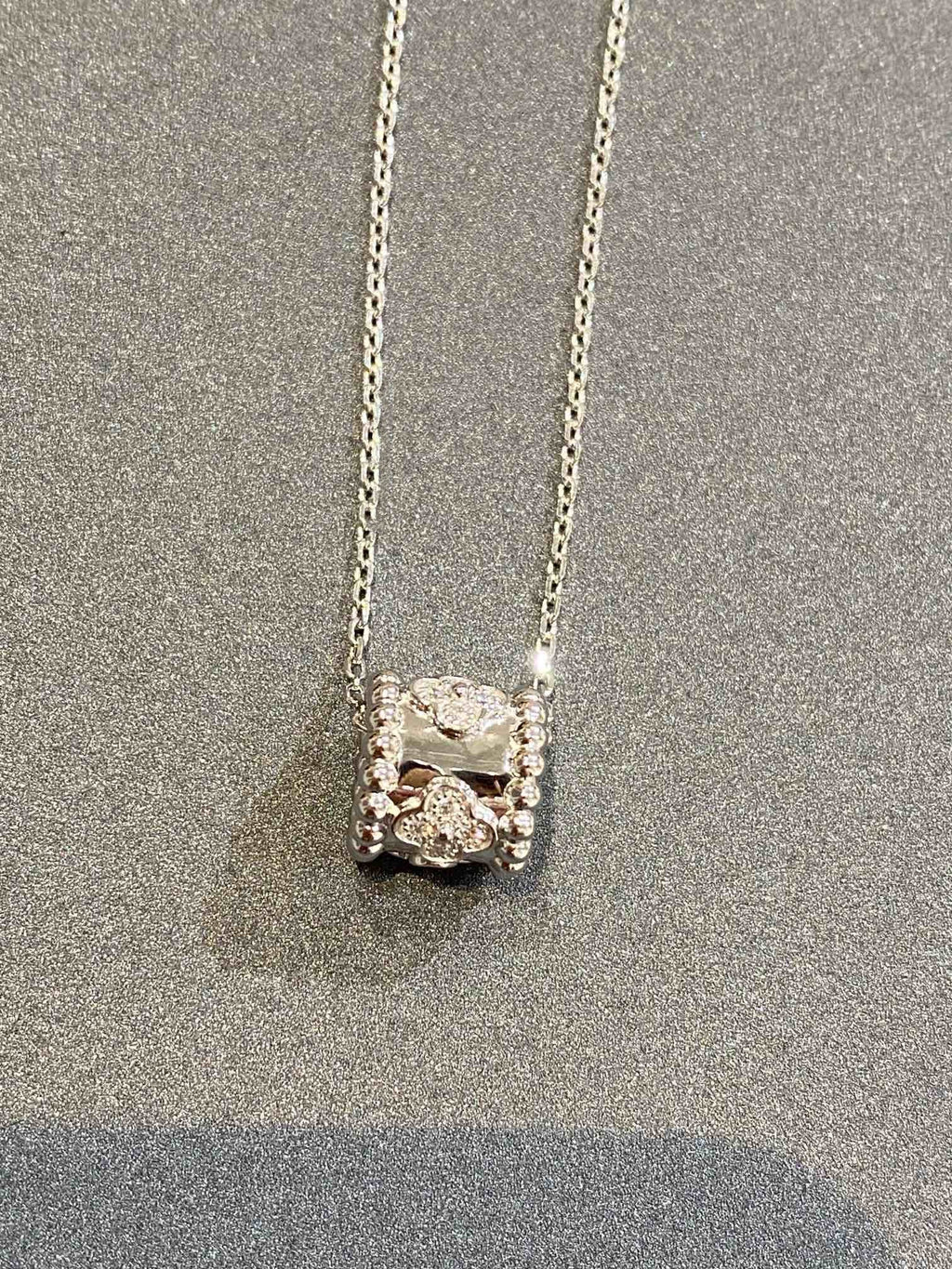 DREAM PERLEE ANHÄNGER SILBER DIAMANT-HALSKETTE