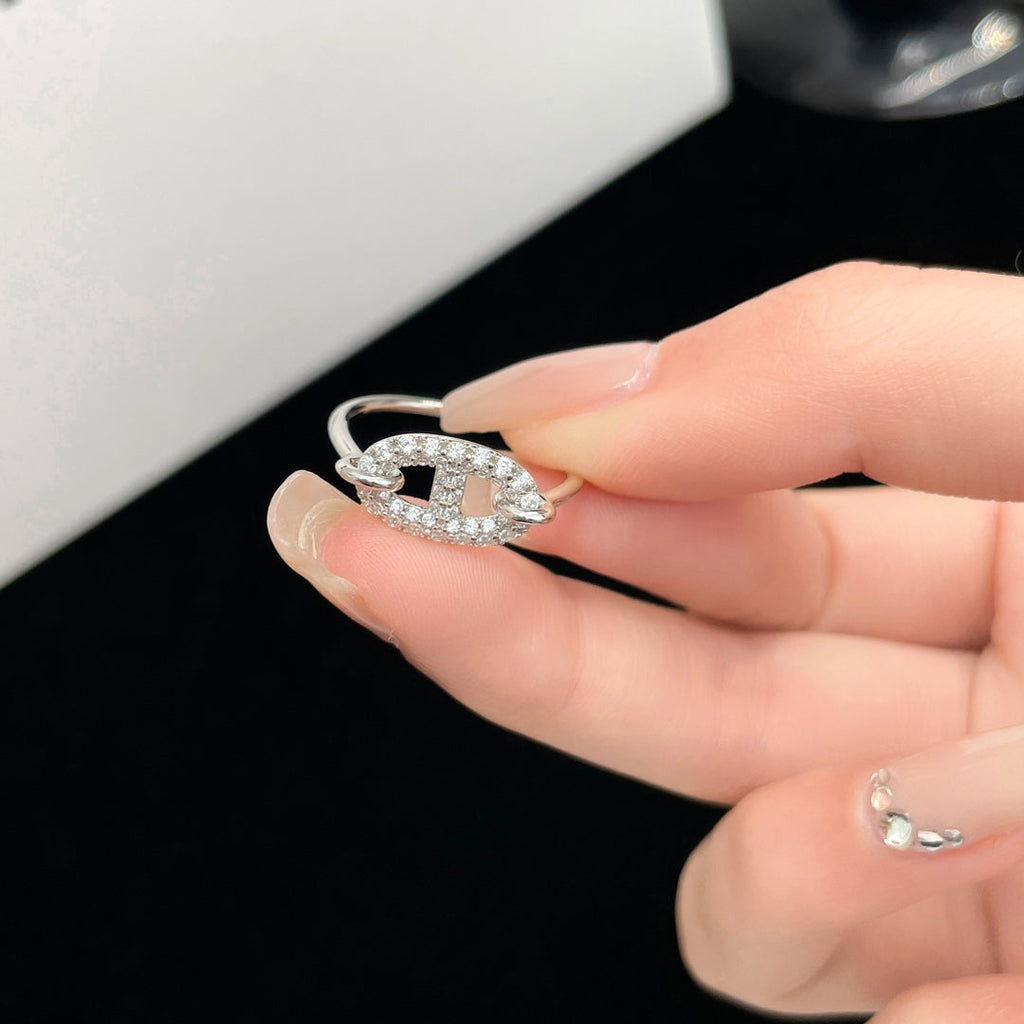 Dream RONDE KLEINER SILBER DIAMANT RING