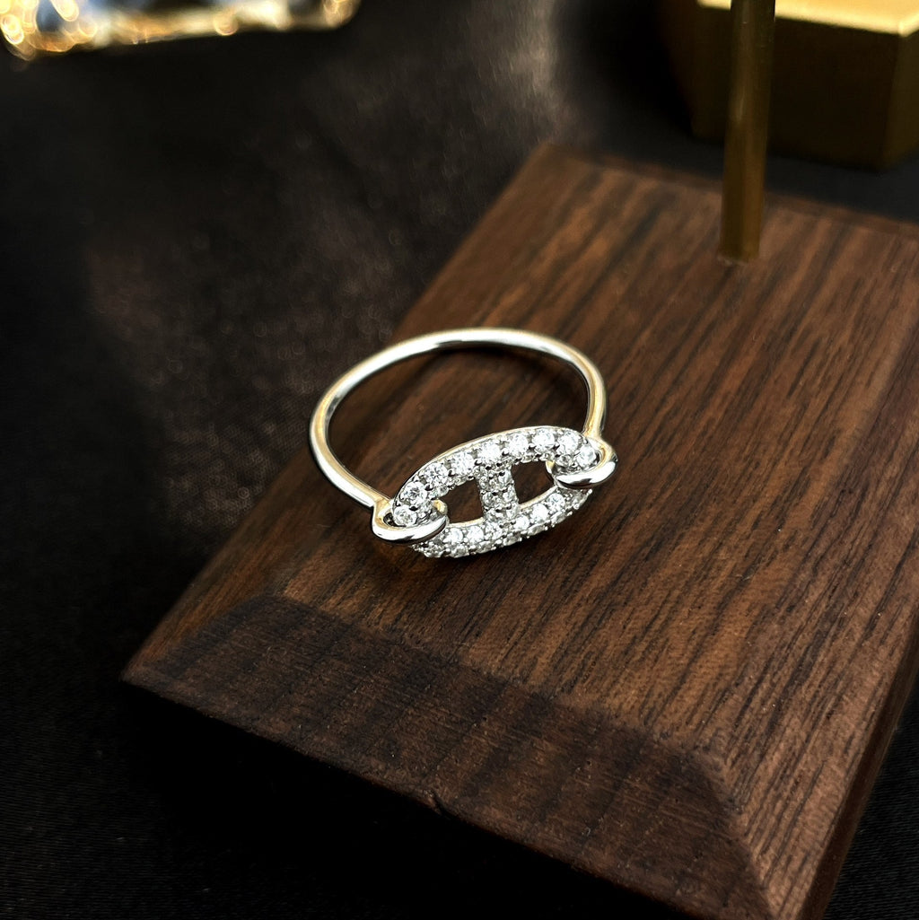 Dream RONDE KLEINER SILBER DIAMANT RING