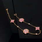 Dream STAR AND SUN 4 MOTIF PINK MOP PINK GOLD BRACELET