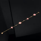 Dream STAR AND SUN 4 MOTIF PINK MOP PINK GOLD BRACELET