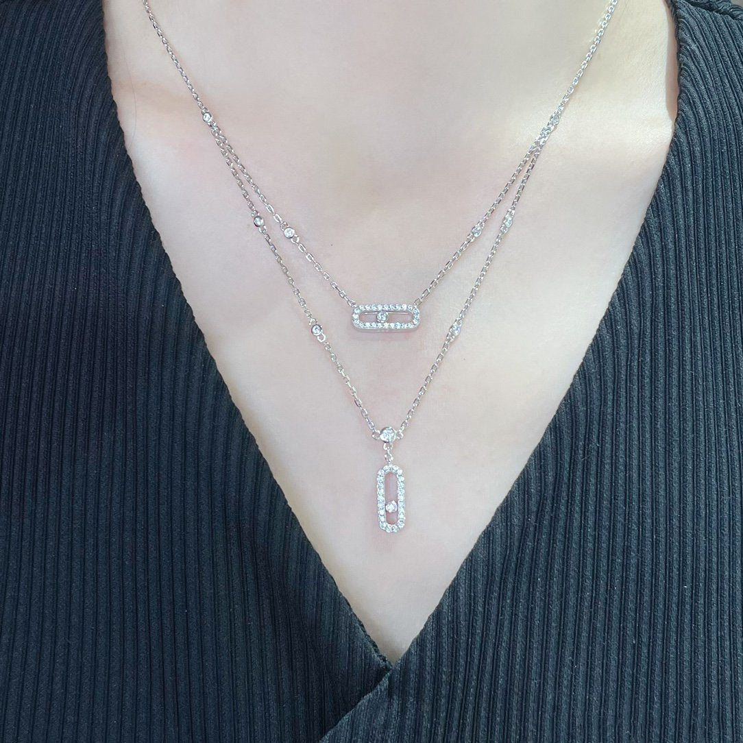 [Dream]MOVE 2 ROW DIAMOND NECKLACE