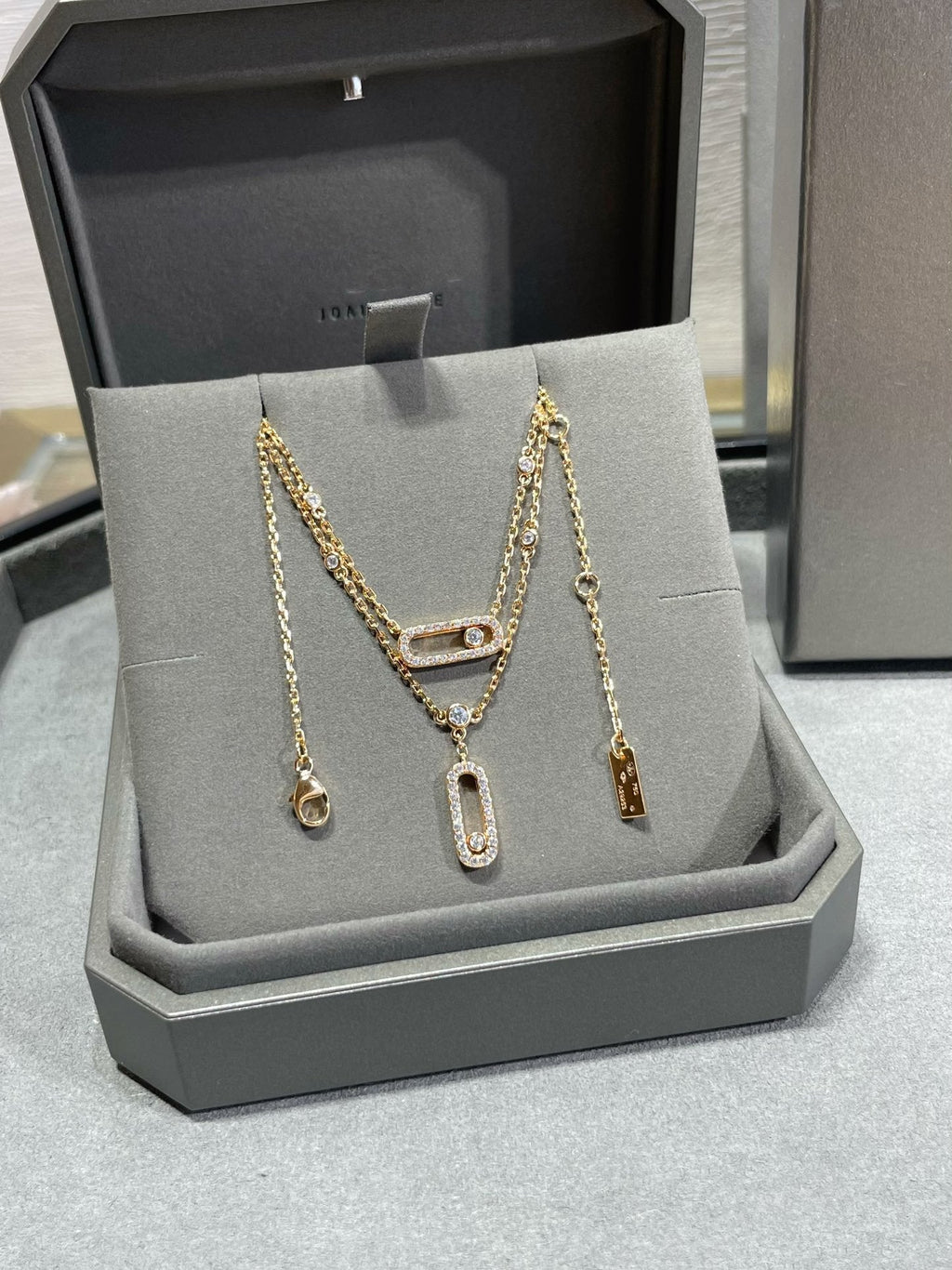 [Dream]MOVE 2 ROW DIAMOND NECKLACE