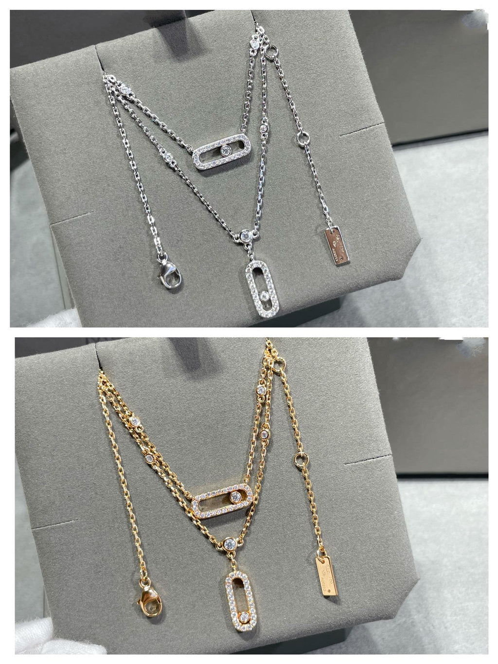 [Dream]MOVE 2 ROW DIAMOND NECKLACE