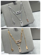 [Dream]MOVE 2 ROW DIAMOND NECKLACE