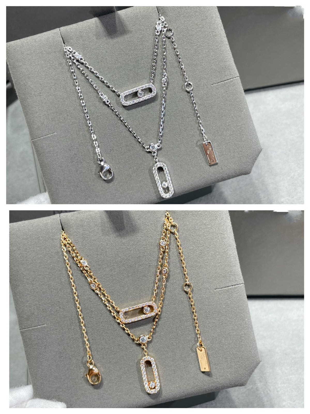 [Dream]MOVE 2 ROW DIAMOND NECKLACE