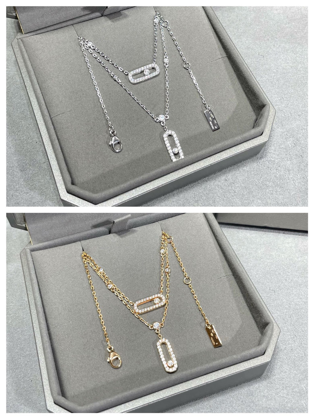 [Dream]MOVE 2 ROW DIAMOND NECKLACE