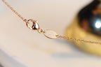 Dream JEUX MALACHITE 1 DIAMOND PINK GOLD NECKLACE