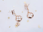 Dream STAR AND SUN PINK GOLD MOP DROP EARRINGS