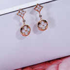 Dream STAR AND SUN PINK GOLD MOP DROP EARRINGS