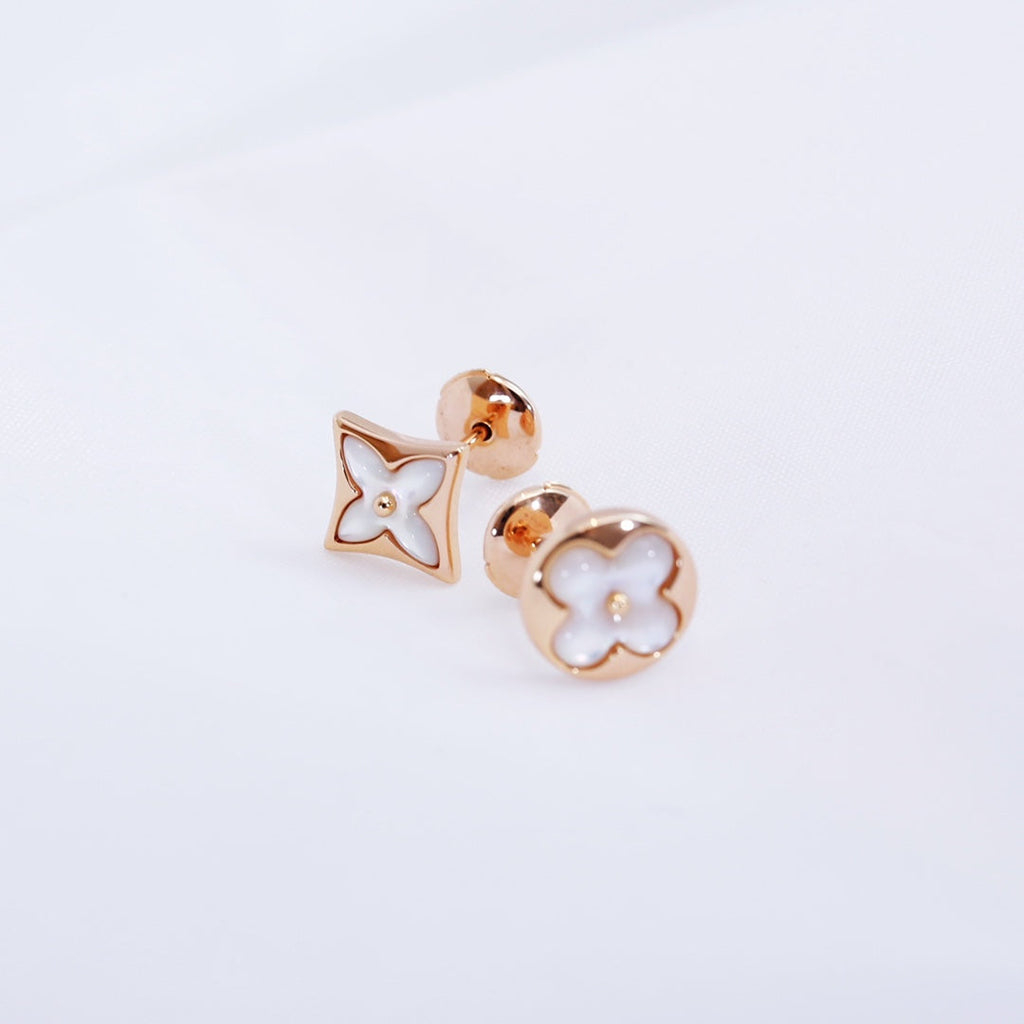 Dream STERN- UND SONNEN-OHRSTECKER AUS ROSÉGOLD MIT MUTTERPERLE