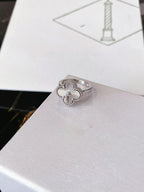 Traum-Kleeblatt-Ring in Silber