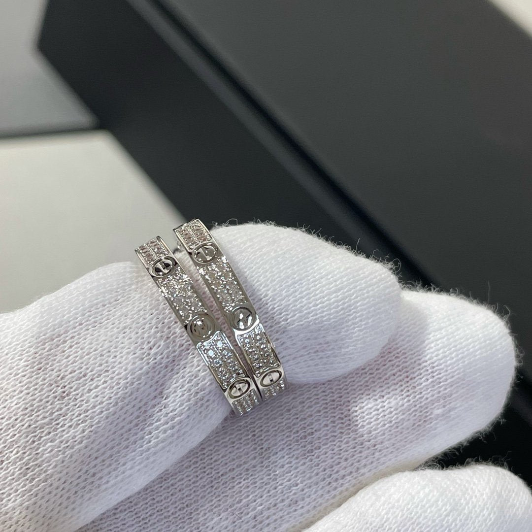 ドリーム ラブ ダイヤモンド シルバー フープピアス