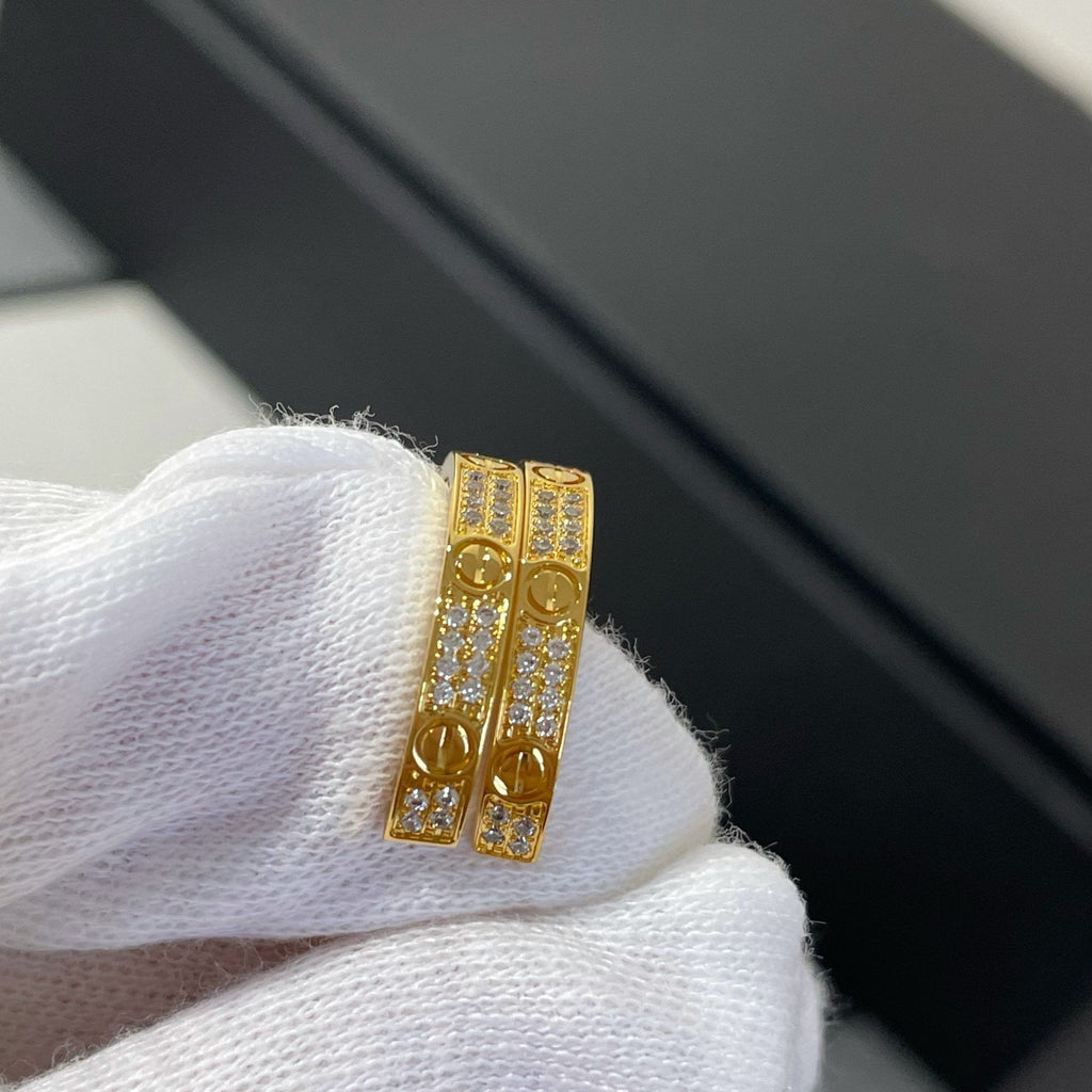 ドリーム ラブ ダイヤモンド ゴールド フープピアス