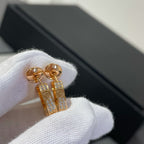 Dream LOVE DIAMOND PINK GOLD HOOP EARRINGS