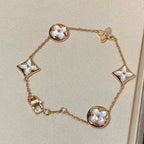 Dream STAR AND SUN 5 MOTIF MOP PINK GOLD BRACELET