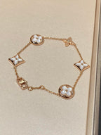 Dream STAR AND SUN 5 MOTIF MOP PINK GOLD BRACELET