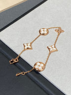 Dream STAR AND SUN 5 MOTIF MOP PINK GOLD BRACELET
