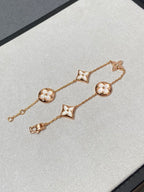 Dream STAR AND SUN 5 MOTIF MOP PINK GOLD BRACELET