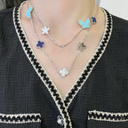 Dream LUCKY CLOVER SILBER 11-MOTIV-HALSKETTE