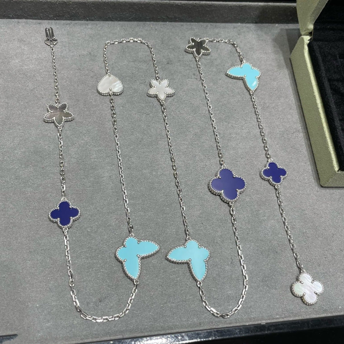 Dream LUCKY CLOVER SILBER 11-MOTIV-HALSKETTE