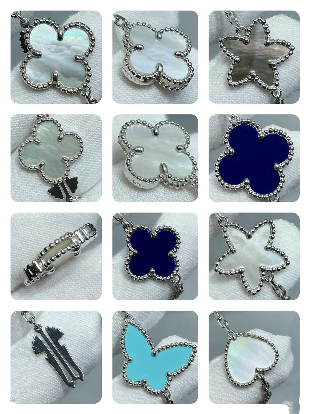 Dream LUCKY CLOVER SILBER 11-MOTIV-HALSKETTE