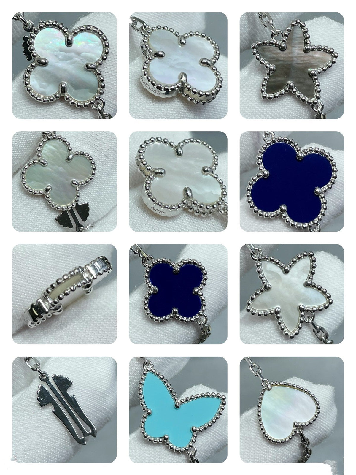 Dream LUCKY CLOVER SILBER 11-MOTIV-HALSKETTE