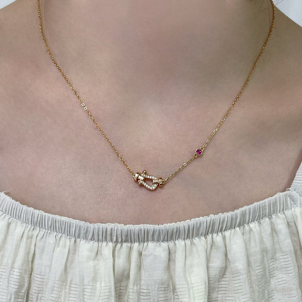 Dream FORCE 10 DIAMOND PINK GOLD NECKLACE