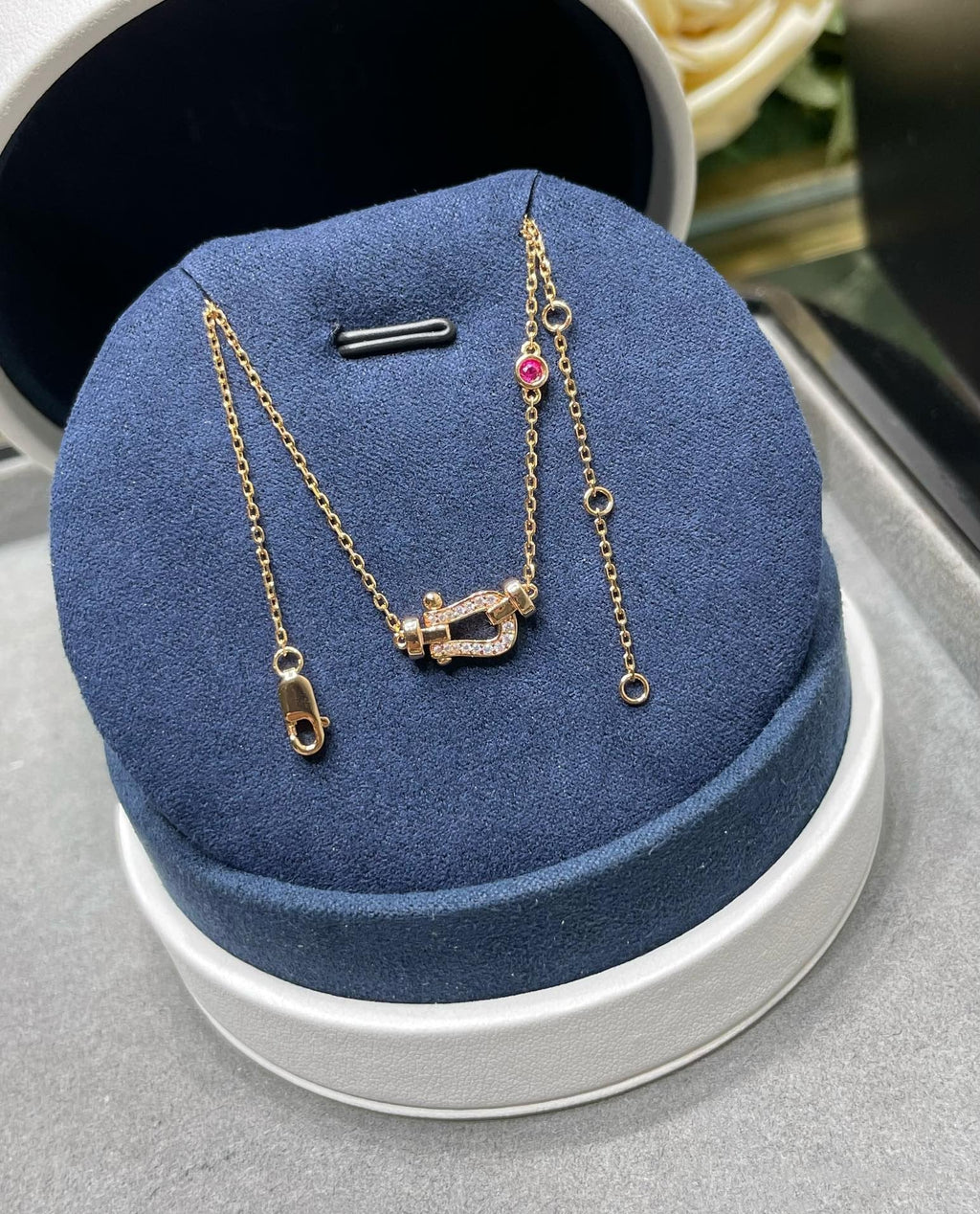 Dream FORCE 10 DIAMOND PINK GOLD NECKLACE