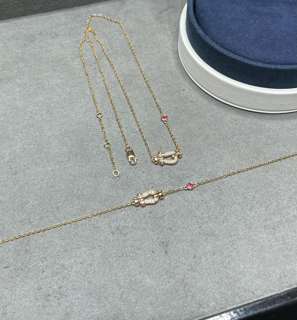 Dream FORCE 10 DIAMOND PINK GOLD NECKLACE