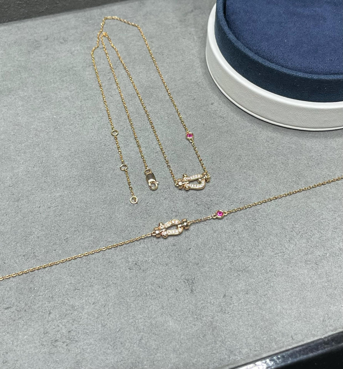 Dream FORCE 10 DIAMOND PINK GOLD NECKLACE
