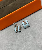 Dream POP H SKY BLUE STUD EARRINGS