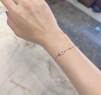Dream FORCE 10 DIAMOND CHAIN LINK PINK GOLD BRACELET
