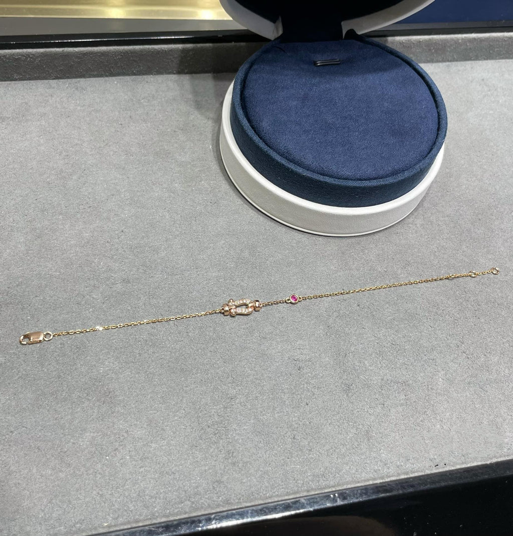 Dream FORCE 10 DIAMOND CHAIN LINK PINK GOLD BRACELET