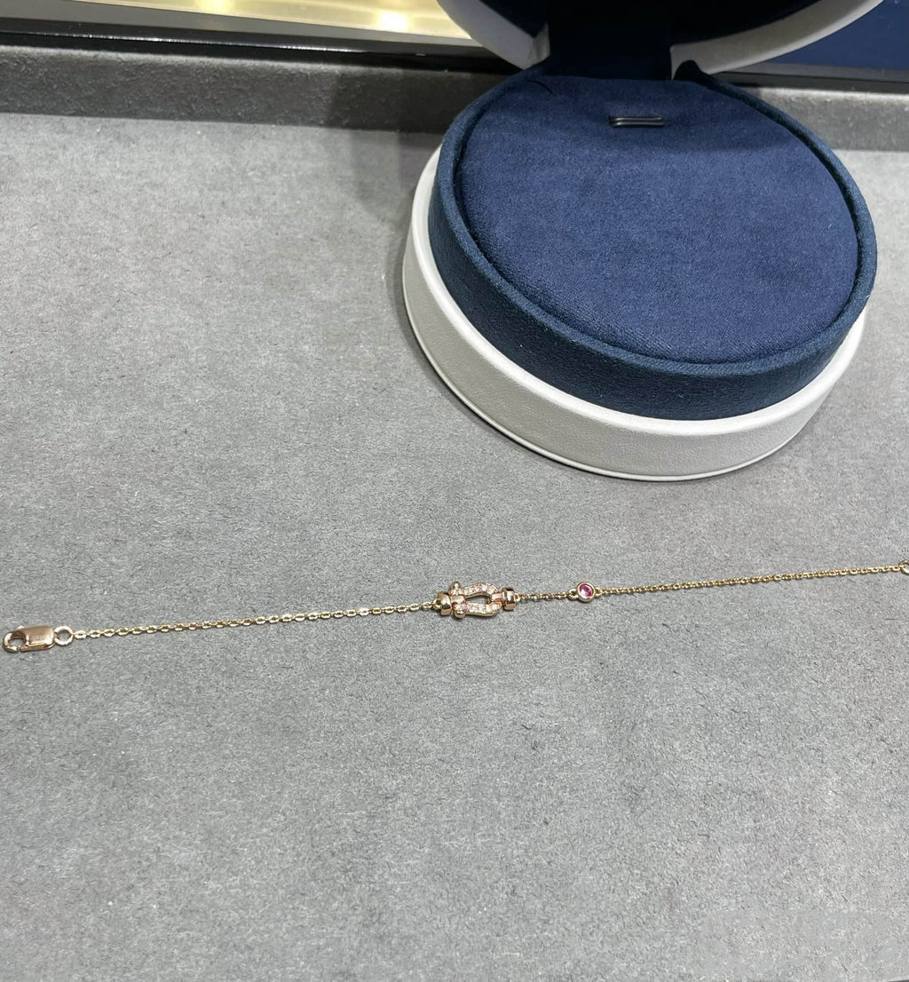 Dream FORCE 10 DIAMOND CHAIN LINK PINK GOLD BRACELET