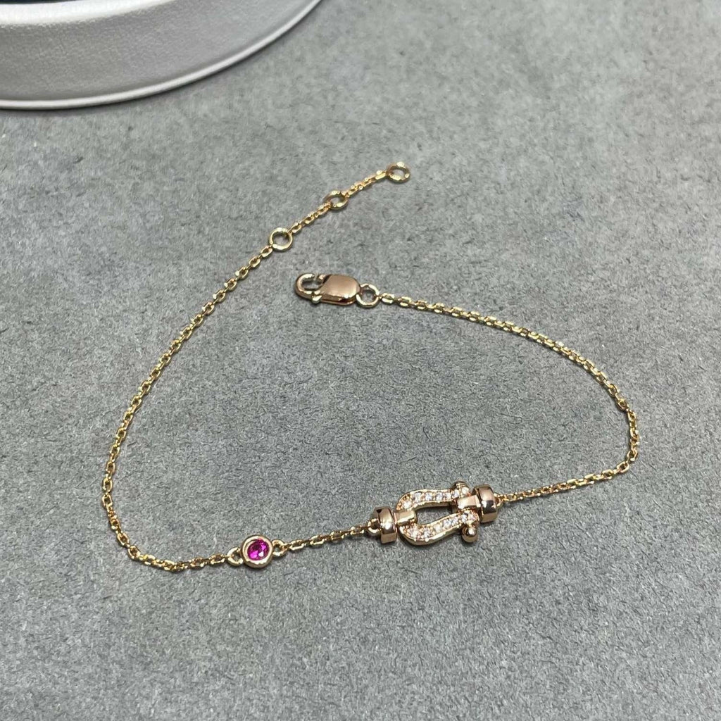 Dream FORCE 10 DIAMOND CHAIN LINK PINK GOLD BRACELET