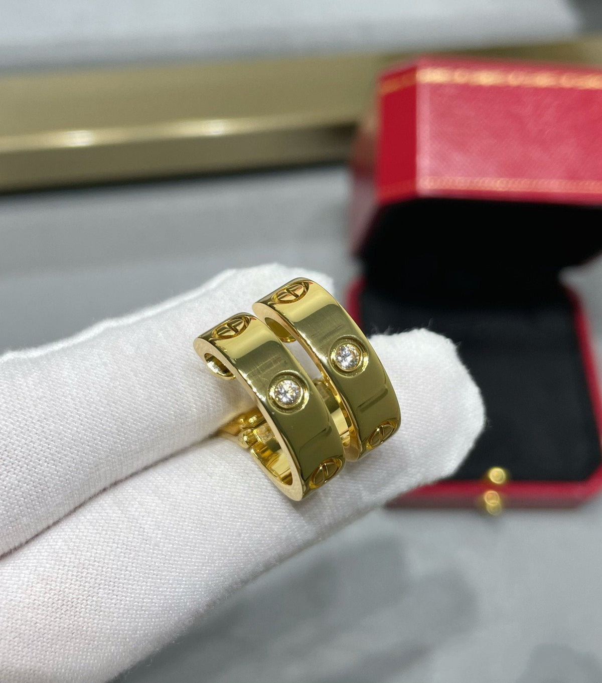 Dream LOVE 5.5MM ダイヤモンドピアス（1粒）