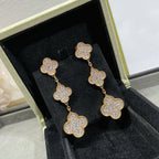 Dream CLOVER 3-Motiv-Ohrringe aus Roségold mit Diamant-Pavé