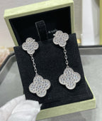 Dream CLOVER 2 MOTIVE OHRRINGE AUS SILBER MIT DIAMANT-PAVÉ