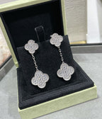 Dream CLOVER 2 MOTIVE OHRRINGE AUS SILBER MIT DIAMANT-PAVÉ