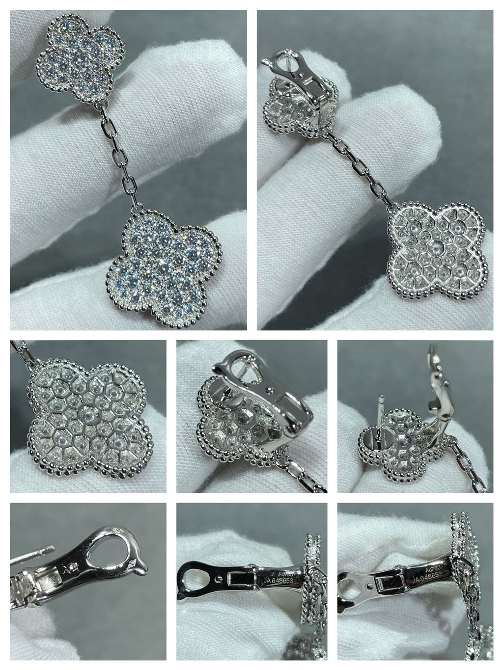Dream CLOVER 2 MOTIVE OHRRINGE AUS SILBER MIT DIAMANT-PAVÉ