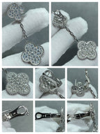 Dream CLOVER 2 MOTIVE OHRRINGE AUS SILBER MIT DIAMANT-PAVÉ