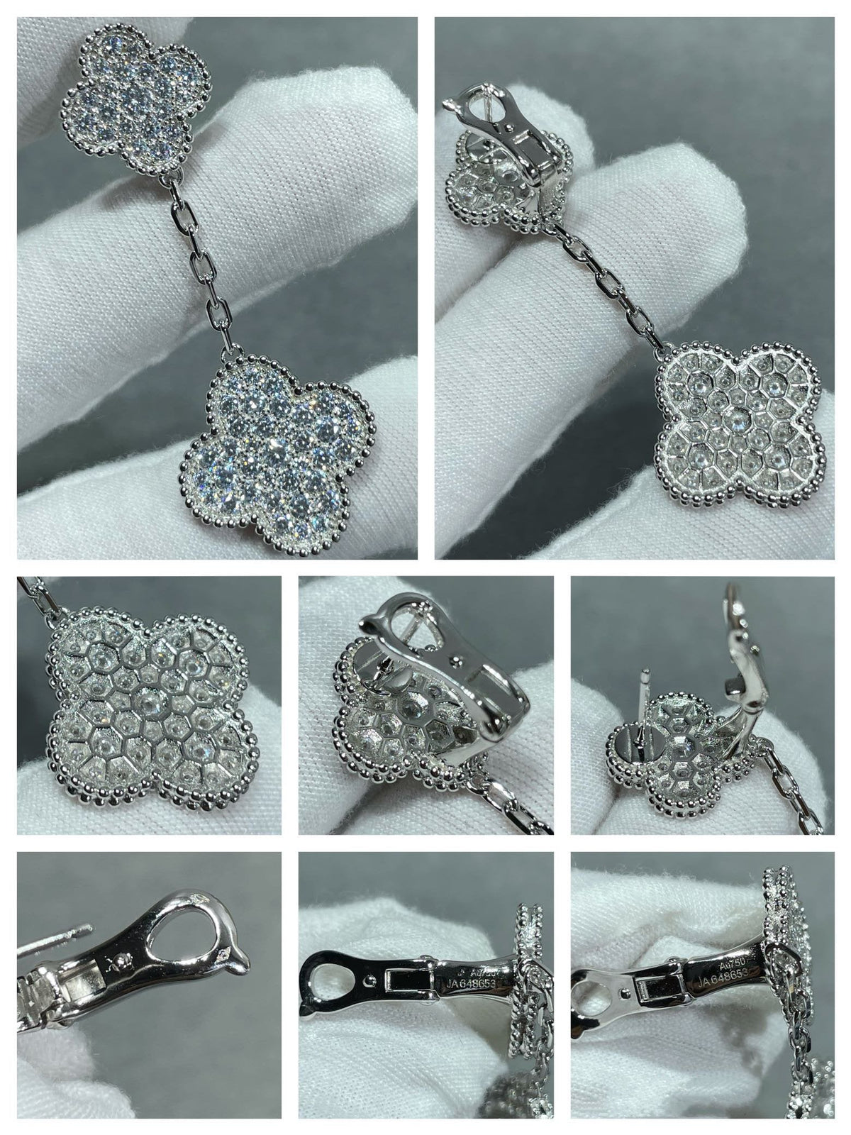 Dream CLOVER 2 MOTIVE OHRRINGE AUS SILBER MIT DIAMANT-PAVÉ