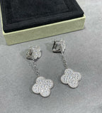 Dream CLOVER 2 MOTIVE OHRRINGE AUS SILBER MIT DIAMANT-PAVÉ