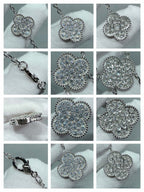 Dream CLOVER 6 MOTIF DIAMOND PAVED NECKLACE