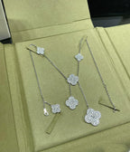 Dream CLOVER 6 MOTIF DIAMOND PAVED NECKLACE