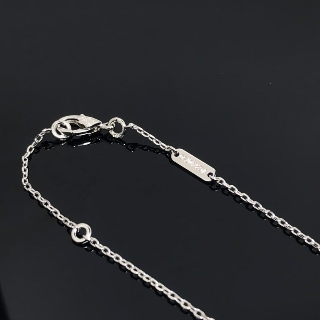 Dream CLOVER PIETERSITE SILVER LONG NECKLACE
