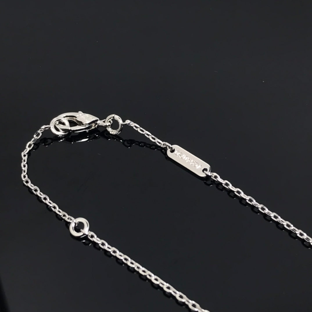 Dream CLOVER PIETERSITE SILVER LONG NECKLACE
