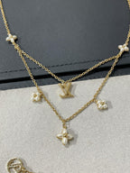 Dream FLOWERGRAM GOLD MOP DOUBLE ROW NECKLACE